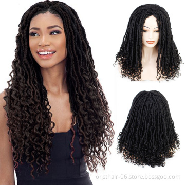 Onst Darling Black/Bug Short Synthetic Dreadlocks Soft Faux Locs Crochet Hair Dreadlock Sponge Braids Wig For Black Women Or Men